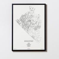 Donaustadt | 1220 | Wien | City Map Karte Plan Bild Print Poster Mit Rahmen Framed