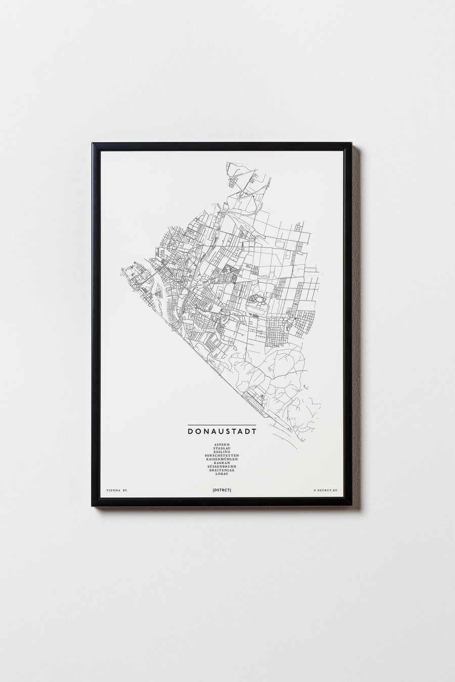 Donaustadt | 1220 | Wien | City Map Karte Plan Bild Print Poster Mit Rahmen Framed
