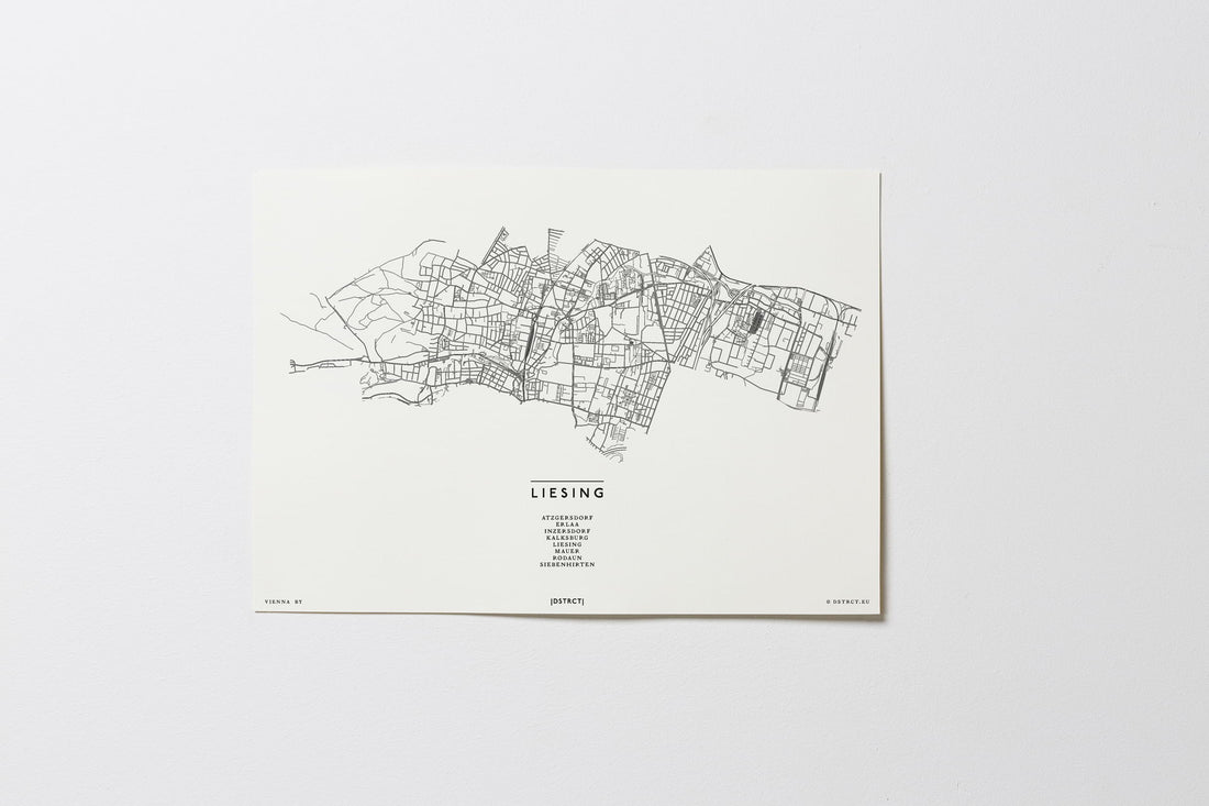 Liesing | 1230 | Wien | City Map Karte Plan Bild Print Poster Ohne Rahmen Unframed
