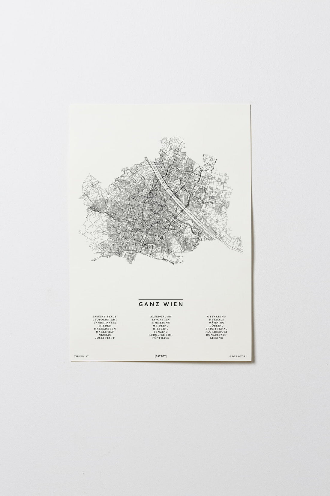 Ganz Wien | Wien | Österreich | City Map Karte Plan Bild Print Poster Ohne Rahmen Unframed