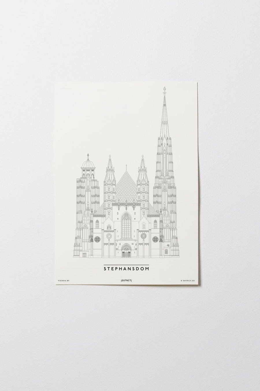 Wiener Stephansdom | Wien | Illustration Zeichnung Bild Print Poster Kunst Ohne Rahmen Unframed
